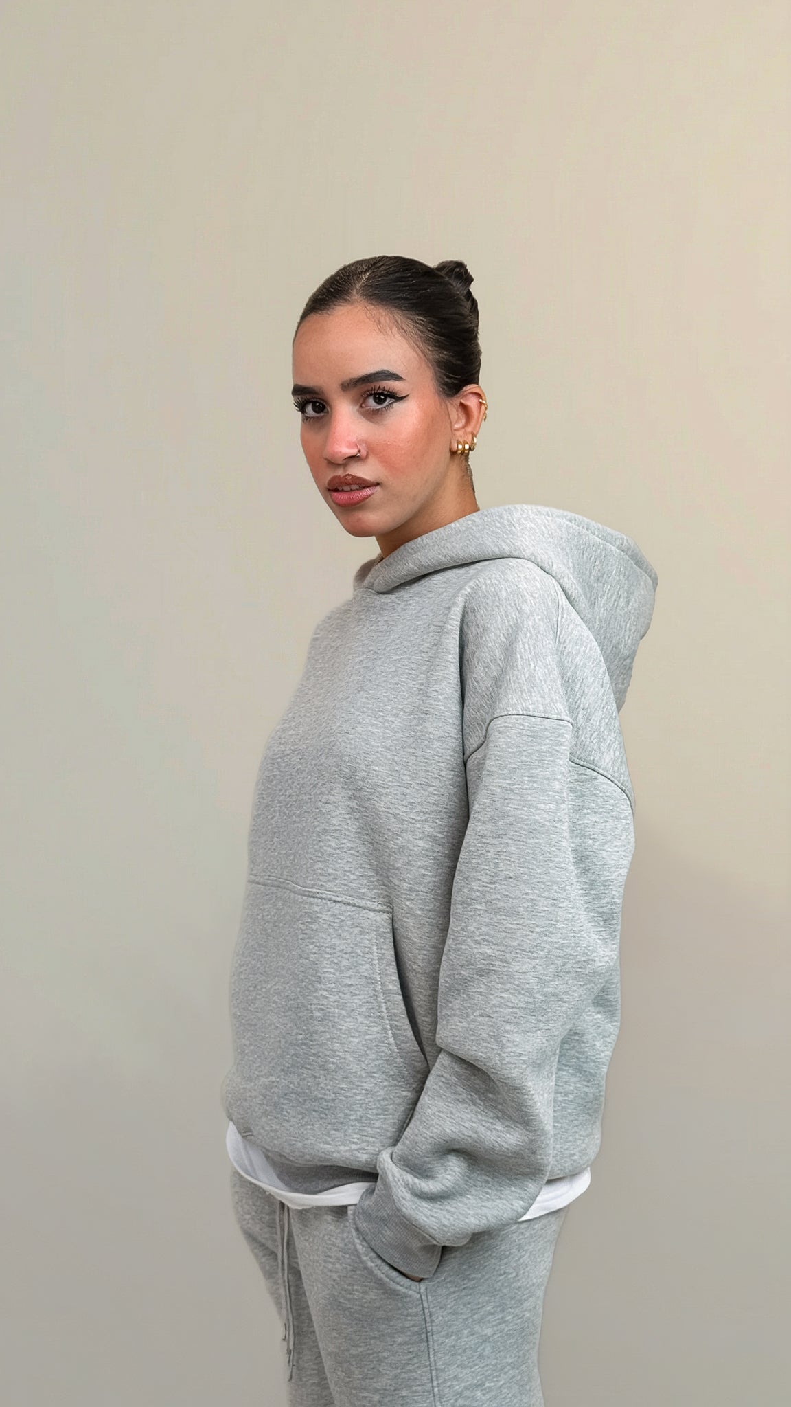 Relaxed Fit Hoodie - Grey