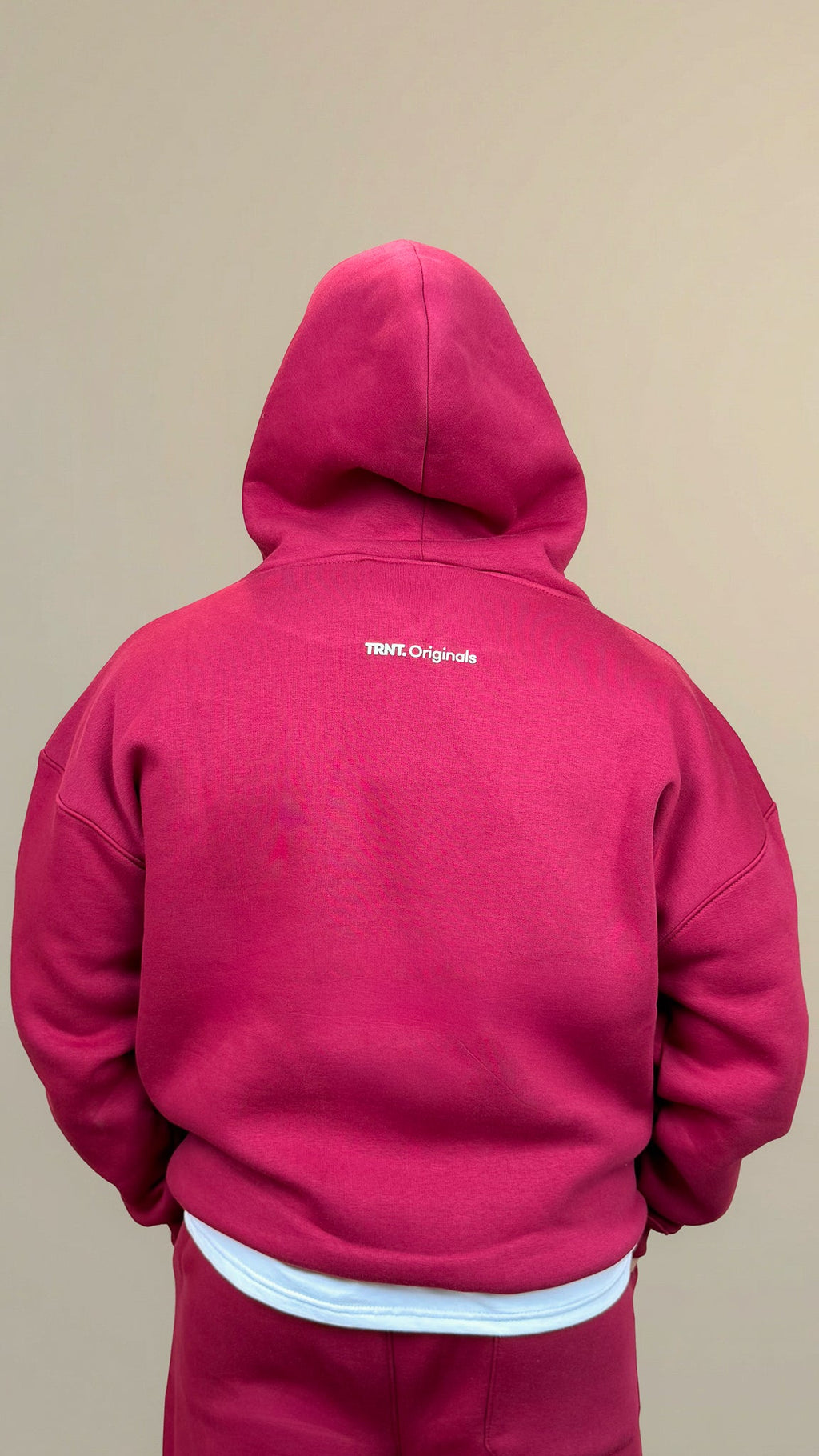 Relaxed Fit Hoodie - Burgundy
