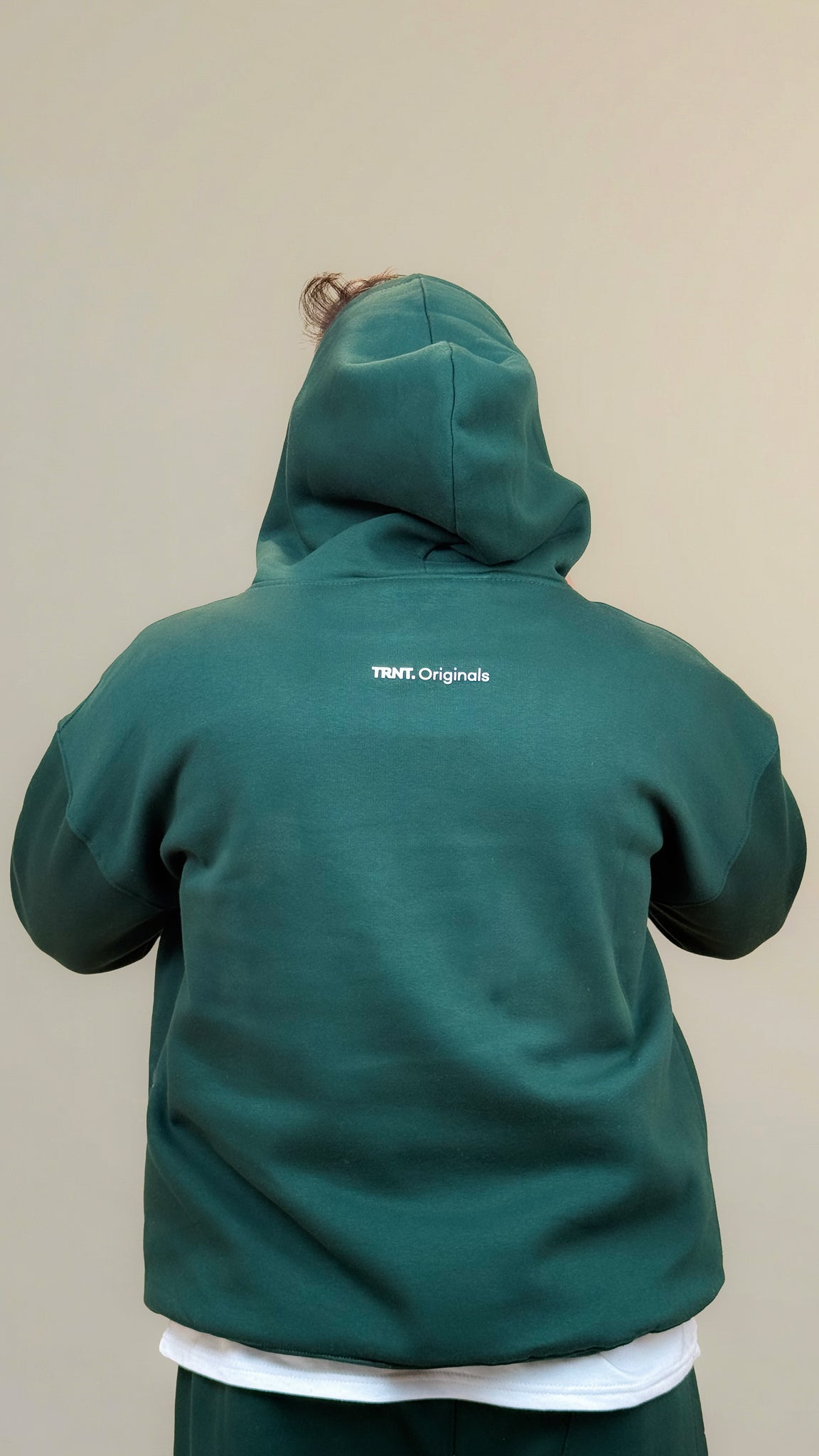 Relaxed Fit Hoodie - Dark Green