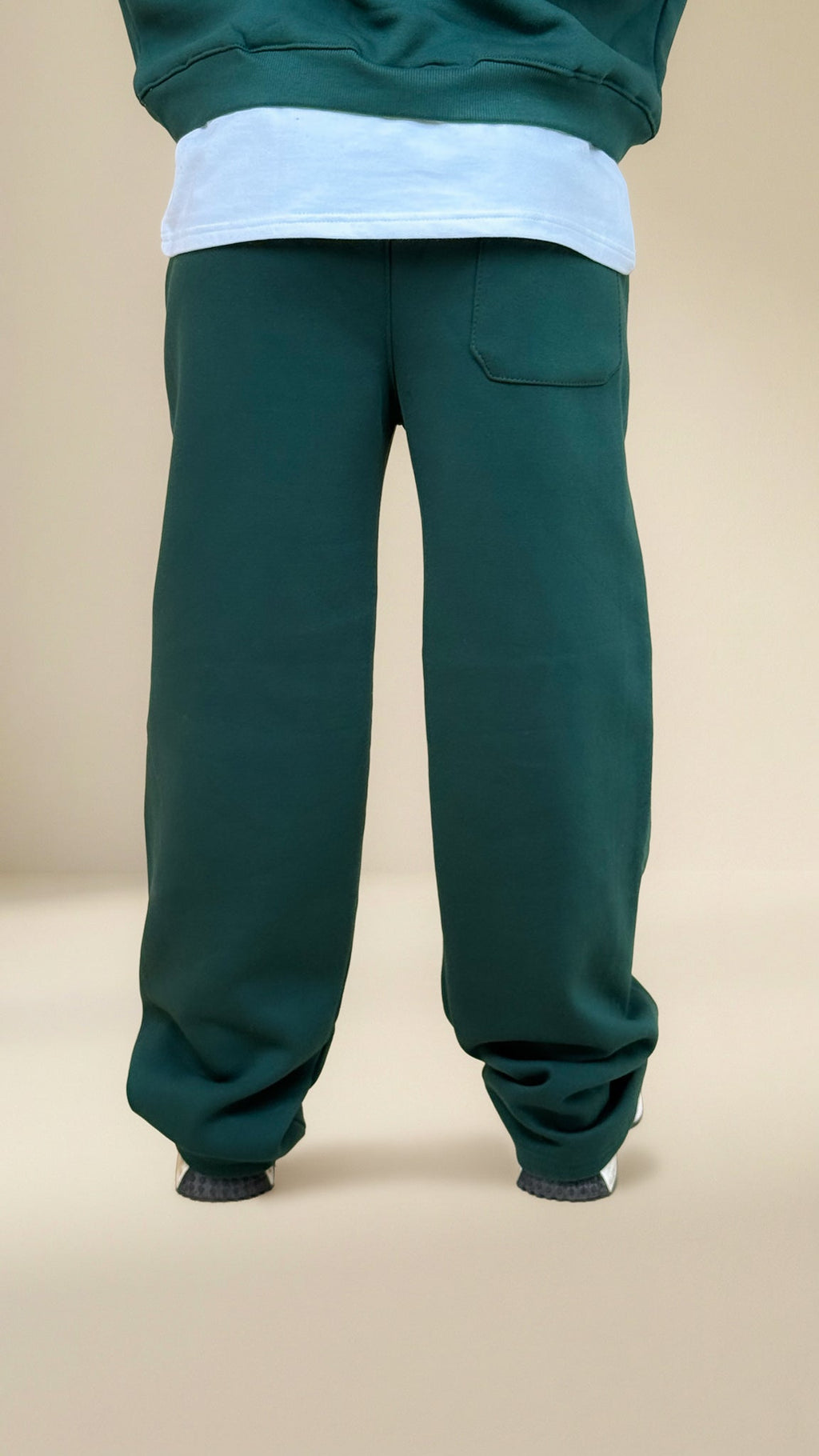 Relaxed Fit Sweatpants - Dark Green